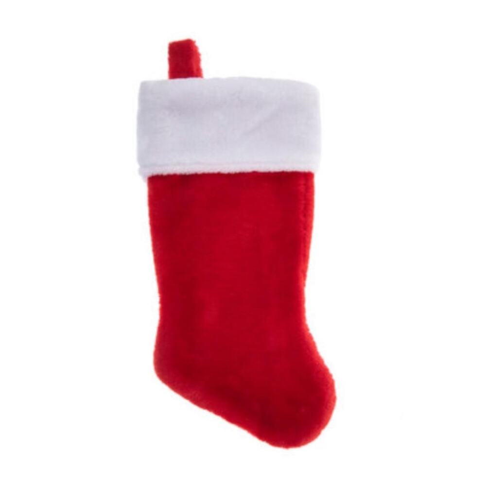 Red & White Plush Stocking